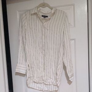 Women's Striped Button-Up Shirt